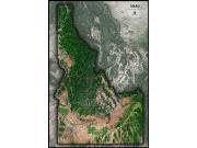 Idaho <br /> Satellite <br /> Wall Map Map