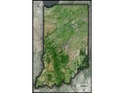Indiana <br /> Satellite <br /> Wall Map Map