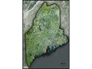 Maine <br /> Satellite <br /> Wall Map Map