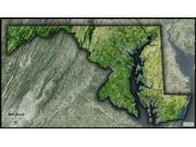 Maryland <br /> Satellite <br /> Wall Map Map
