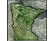 Minnesota <br /> Satellite <br /> Wall Map Map