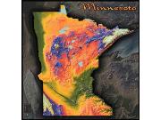 Minnesota Topo <br /> Wall Map Map