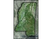 Mississippi <br /> Satellite <br /> Wall Map Map