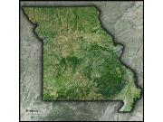 Missouri <br /> Satellite <br /> Wall Map Map