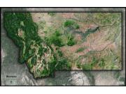 Montana <br /> Satellite <br /> Wall Map Map