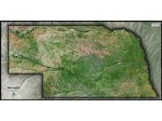 Nebraska <br /> Satellite <br /> Wall Map Map