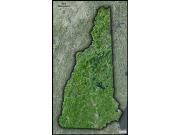 New Hampshire <br /> Satellite <br /> Wall Map Map