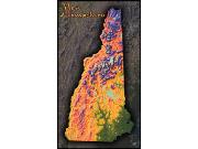 New Hampshire Topo <br /> Wall Map Map