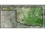 Oklahoma <br /> Satellite <br /> Wall Map Map
