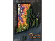Rhode Island Topo <br /> Wall Map Map