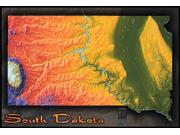 South Dakota Topo <br /> Wall Map Map