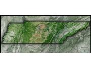 Tennessee <br /> Satellite <br /> Wall Map Map