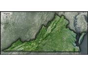 Virginia <br /> Satellite <br /> Wall Map Map
