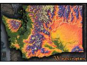Washington Topo <br /> Wall Map Map