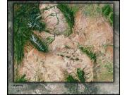 Wyoming <br /> Satellite <br /> Wall Map Map