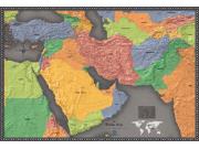 <br /> Contemporary Middle East <br /> Wall Map Map