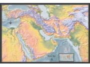 Middle East <br /> Physical <br /> Wall Map Map