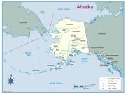 Alaska <br />County Outline <br /> Wall Map Map