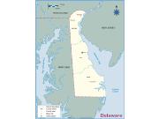 Delaware <br />County Outline <br /> Wall Map Map