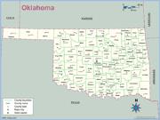 Oklahoma <br />County Outline <br /> Wall Map Map