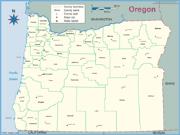 Oregon <br />County Outline <br /> Wall Map Map