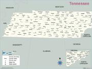Tennessee <br />County Outline <br /> Wall Map Map