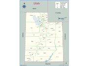 Utah <br />County Outline <br /> Wall Map Map