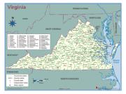 Virginia <br />County Outline <br /> Wall Map Map