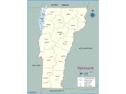 Vermont <br />County Outline <br /> Wall Map Map