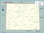 Wyoming <br />County Outline <br /> Wall Map Map