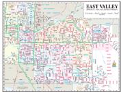 Phoenix East Valley Arterial and Collector <br /> Wall Map Map
