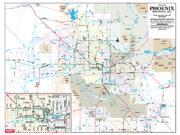Greator Phoenix Metropolitan Area <br /> Wall Map Map