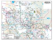Phoenix Metropolitan Arterial Streets <br /> Wall Map Map