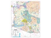 Arizona Highways and Roads <br /> Wall Map Map