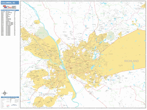 Area Code Map Of Columbia Sc