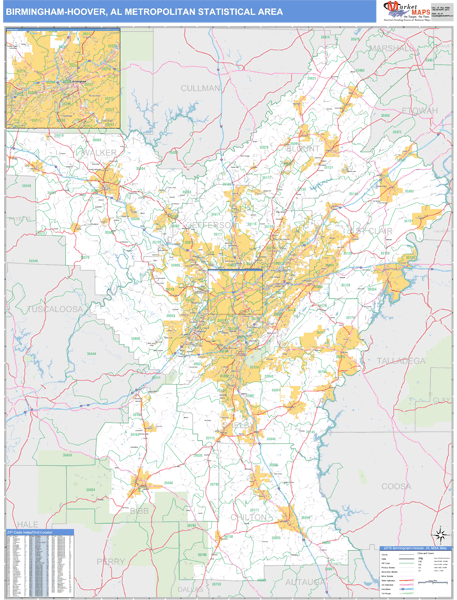Bham Zip Code Birmingham Al Metro Area Map Birmingham Metropolitan Area, Alabama