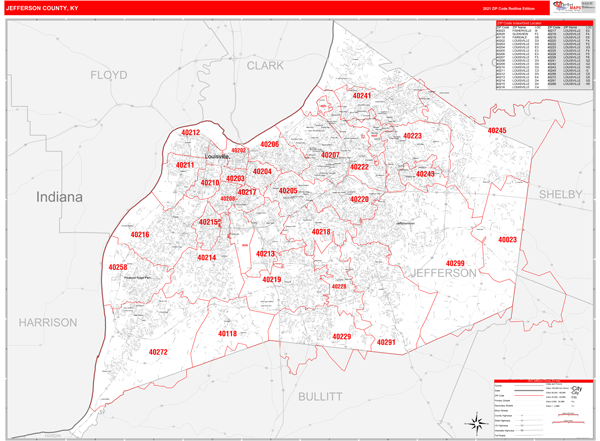 jefferson county zip code map Jefferson County Ky Zip Code Wall Map By Marketmaps From Davincibg Com The Leading Source For Your Red Line Style Jefferson County Ky Zip Code Wall Map jefferson county zip code map