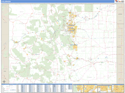 Colorado  Zip Code Wall Map