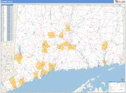 Connecticut  Wall Map