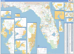 Florida  Zip Code Wall Map