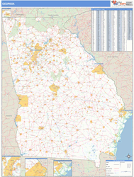 Georgia  Zip Code Wall Map