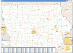 Iowa  Wall Map