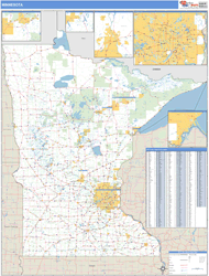 Minnesota  Wall Map