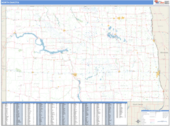 North Dakota  Zip Code Wall Map