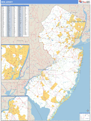 New Jersey  Zip Code Wall Map