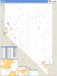 Nevada  Zip Code Wall Map