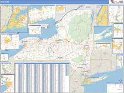 New York  Zip Code Wall Map