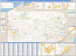 Pennsylvania  Wall Map