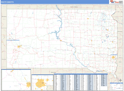 South Dakota  Zip Code Wall Map