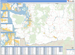 Washington  Zip Code Wall Map